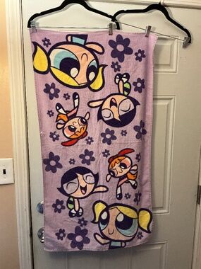 Vintage 2000 Y2K PowerPuff Girls Beach Towel Cartoon Network Girl Power!